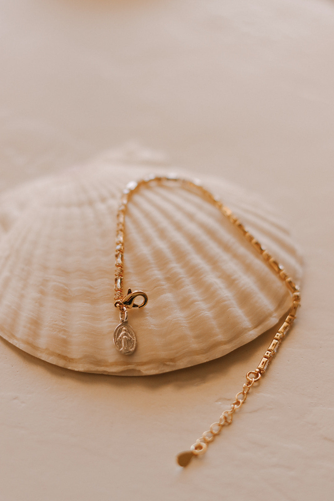 Miraculous Medal Tennis Bracelet - Two Tone