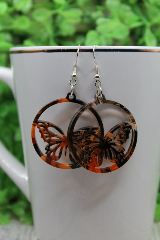 Butterfly Circle • Dangle Earrings