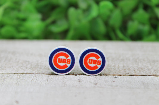 Chicago Cubs Stud Earrings